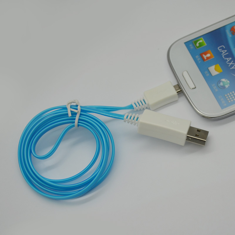 New light-emitting cable for samsung-micro 1m blue